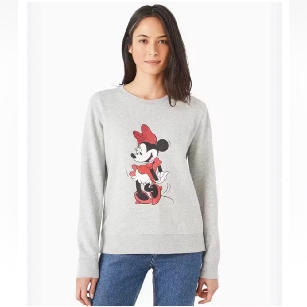 KATE SPADE New York Disney X Minnie Mouse Sweatshirt Gray size Medium NWT - Picture 6 of 7